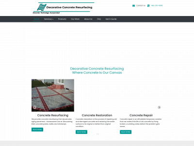 decorativeconcreteresurfacing.website snapshot