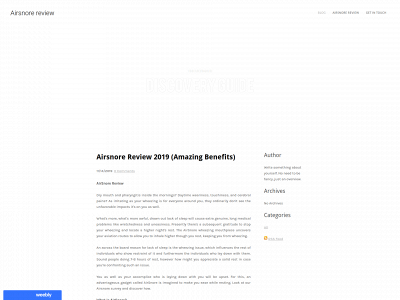 airsnorereview2019.weebly.com snapshot