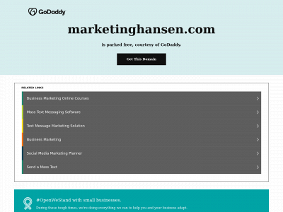 marketinghansen.com snapshot
