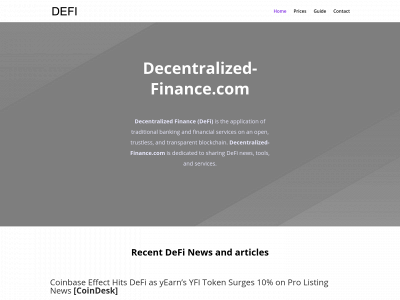 decentralized-finance.com snapshot