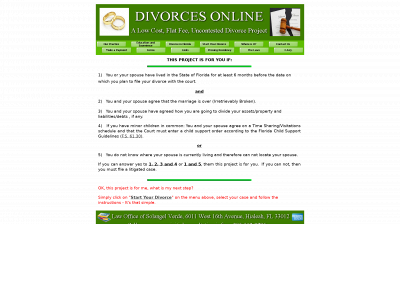 divorcesonline.com snapshot