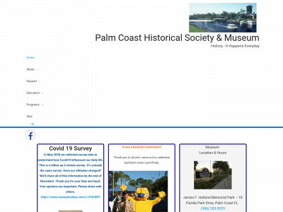 palmcoasthistory.org snapshot