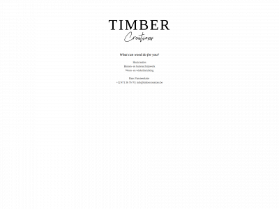 timbercreations.be snapshot