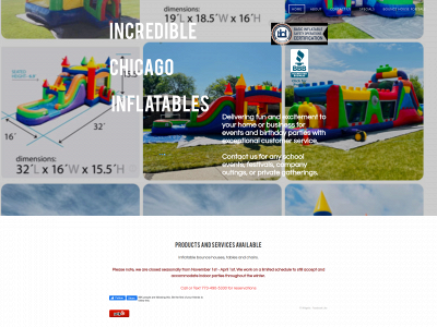 www.incrediblechicagoinflatables.com snapshot