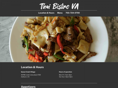 thaibistro-va.com snapshot