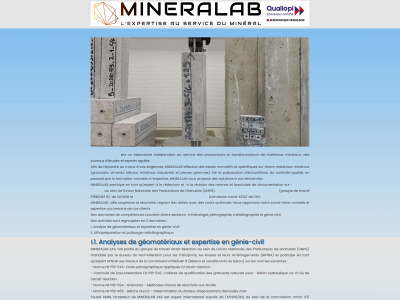 mineralab.fr snapshot