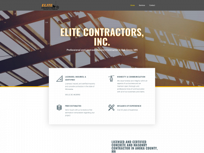 elitecontractorsmninc.com snapshot