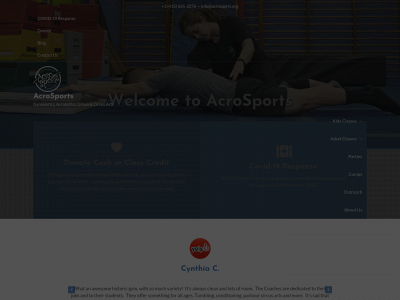 acrosports.org snapshot