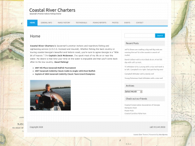 coastalrivercharters.com snapshot