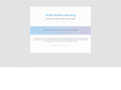 hubonlinelearning.co.uk snapshot