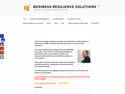 businessresiliencesolutions.com snapshot