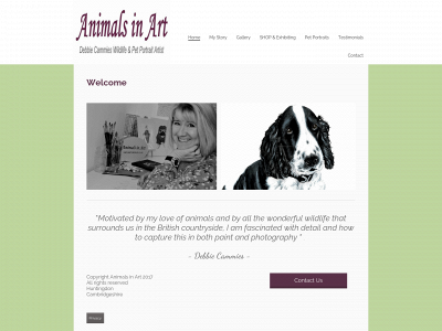 animalsinart.co.uk snapshot