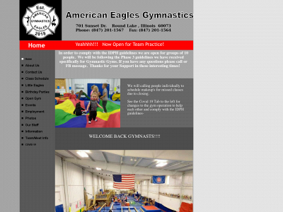 americaneaglesgymnastics.com snapshot