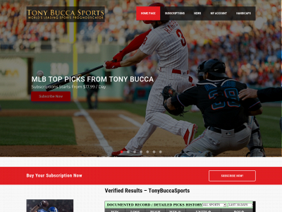 tonybuccasports.com snapshot