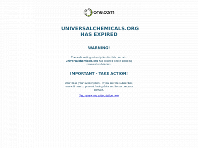 universalchemicals.org snapshot