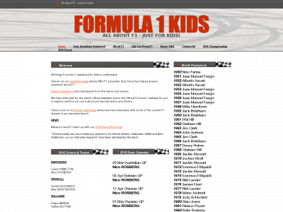 formula1kids.com snapshot