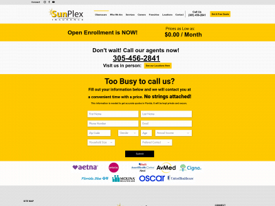 sunplexinsurance.com snapshot
