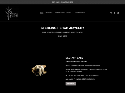 www.sterlingperchjewelry.com snapshot