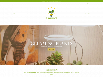 gleamingplants.com snapshot