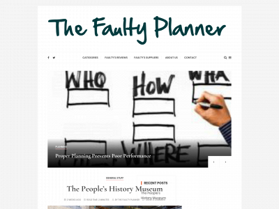 thefaultyplanner.com snapshot