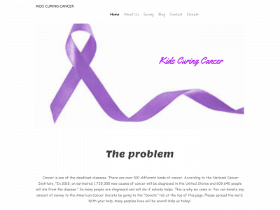 kidscuringcancer.weebly.com snapshot