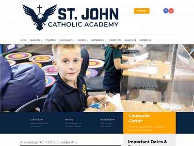 stjohncatholicschool.com snapshot