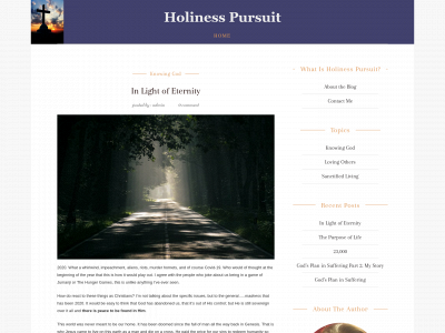 holinesspursuit.com snapshot