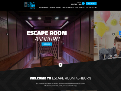www.escaperoomashburn.com snapshot