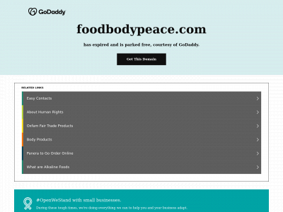 foodbodypeace.com snapshot