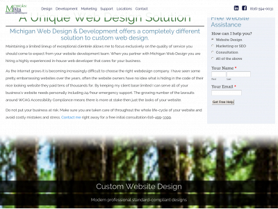 michigan-web-design-development.com snapshot