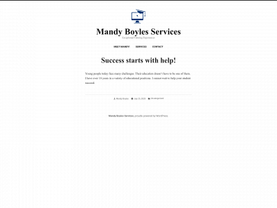 mandyboylesservices.com snapshot