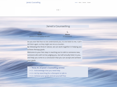 janets-counselling.co.uk snapshot