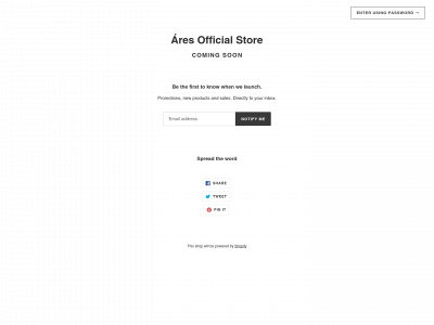 ares-store.com snapshot