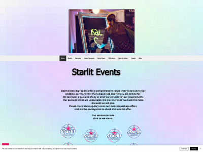 starlitevents.co.uk snapshot