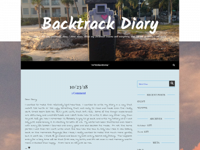 backtrackdiary.com snapshot