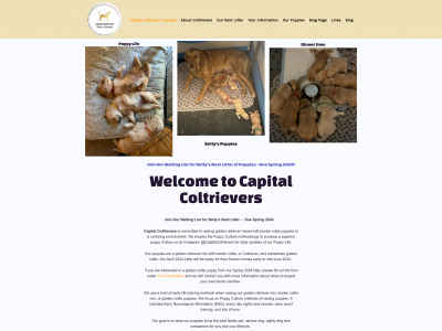 capitalcoltrievers.com snapshot