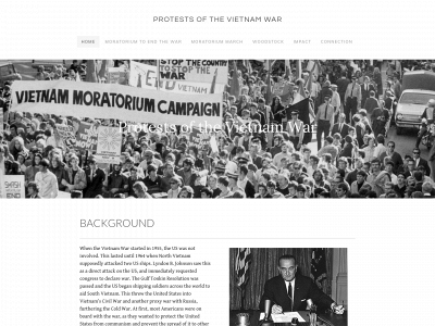 protestsofthevietnamwar.weebly.com snapshot