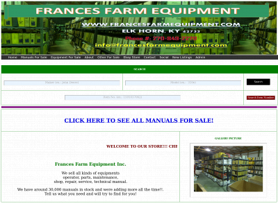 francesfarmequipment.com snapshot