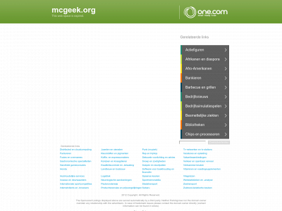 mcgeek.org snapshot