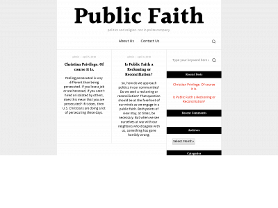 publicfaith.net snapshot