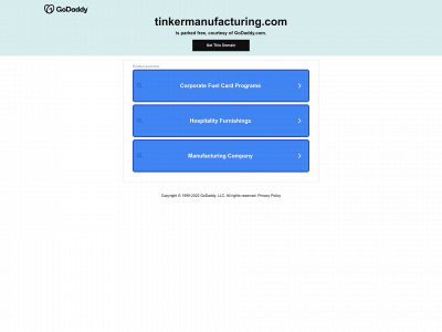 tinkermanufacturing.com snapshot