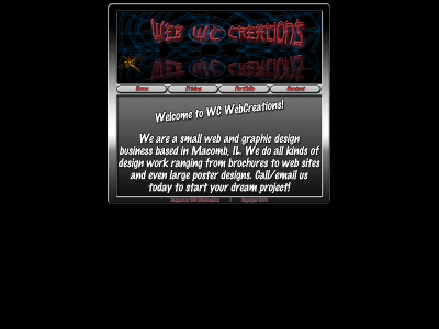 wcwebcreations.com snapshot