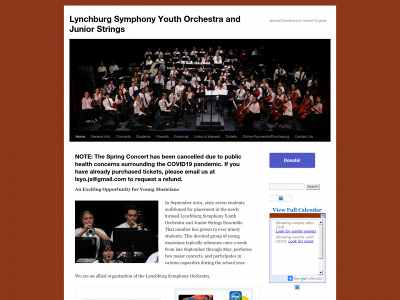 lynchburgyouthorchestra.com snapshot