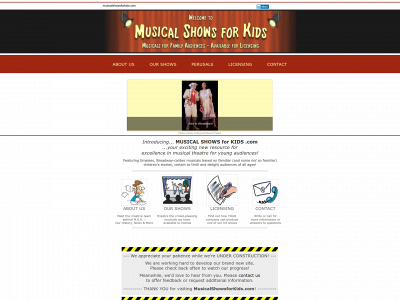 musicalshowsforkids.com snapshot