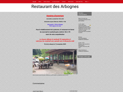 restaurantdesarbognes.ch snapshot