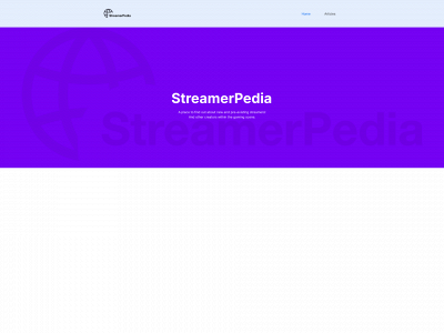 streamerpedia.org snapshot