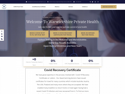 warwickshireprivatehealth.co.uk snapshot
