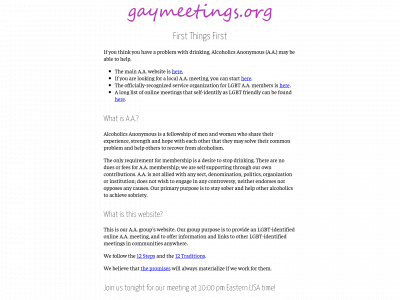 gaymeetings.org snapshot