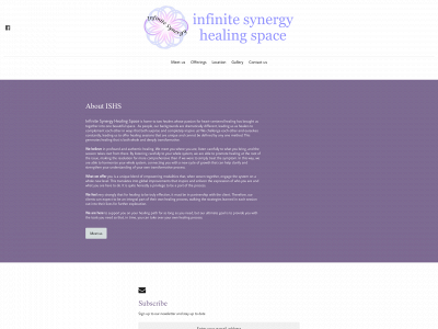 infinitesynergyhealing.com snapshot