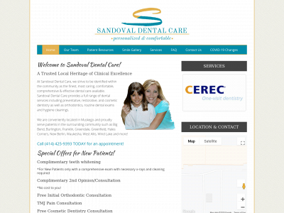 sandovaldentalcare.com snapshot